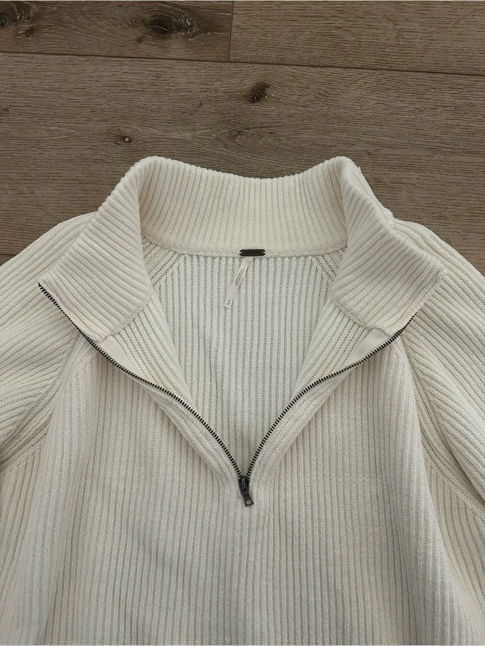 Free People Greta Half Zip Pullover Sweater Boho minimalist Cozy